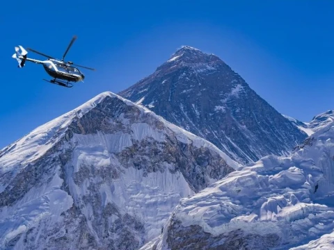 Scenic Aerial Views on the Kothe to Kathmandu Helicopter Journey