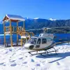 Rara Lake helicopter tour landing near the shores of the "Queen of Lakes," Mugu District