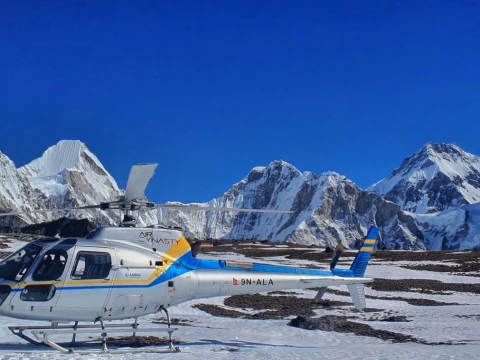Gorakshep to Kathmandu Helicopter Flight